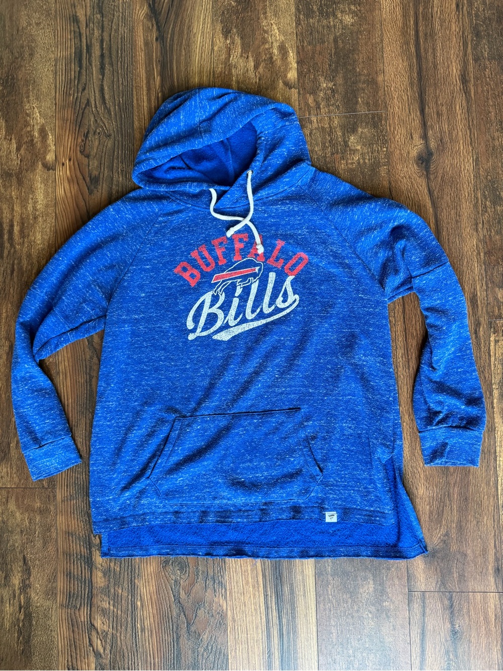 Women’s Buffalo Bills Blue Hooded Pullover Tunic Sweatshirt
